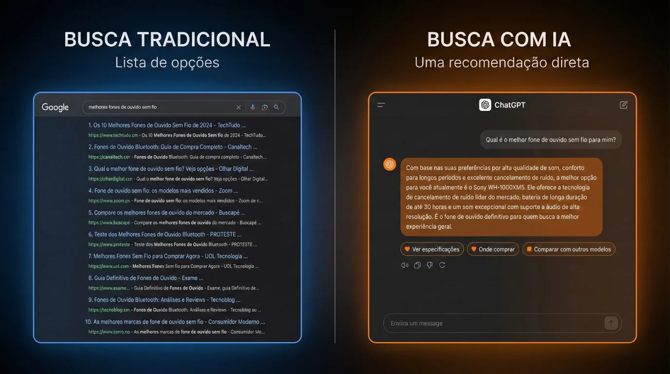 Busca Google vs ChatGPT